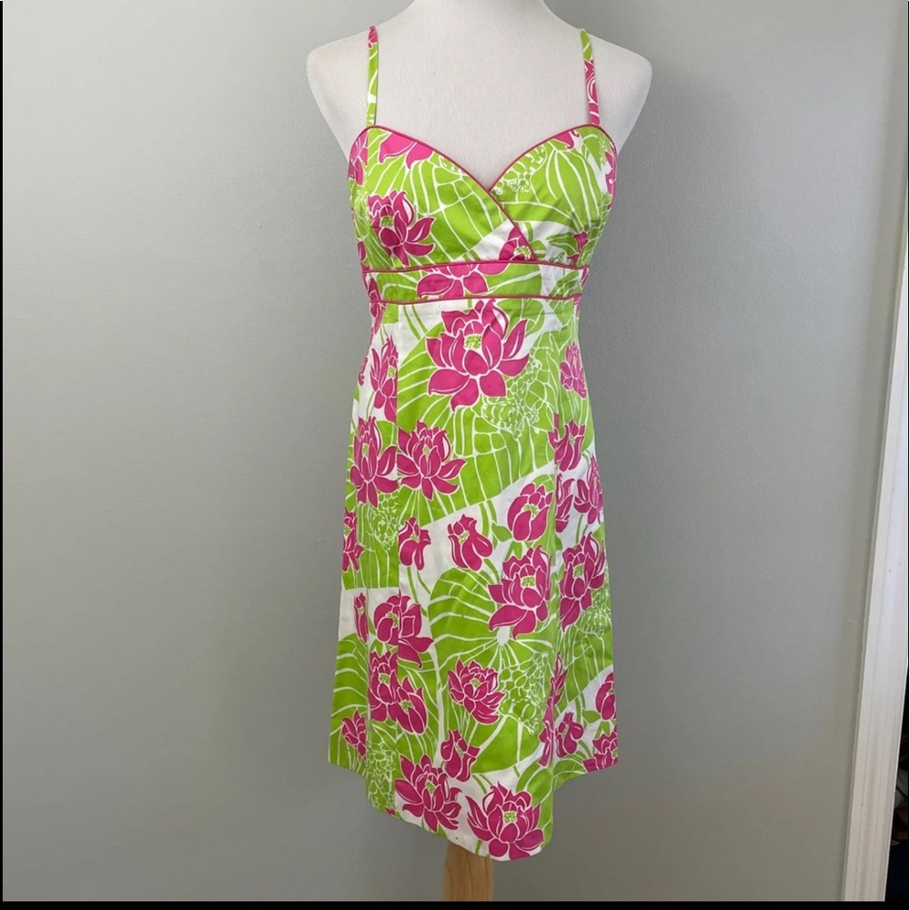 Lilly Pulitzer Vintage pink floral Sundress